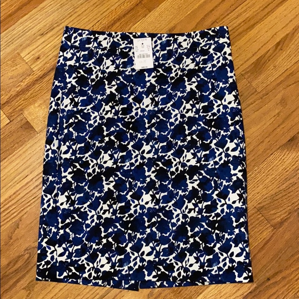 NWT 00 Jcrew printed pencil skirt